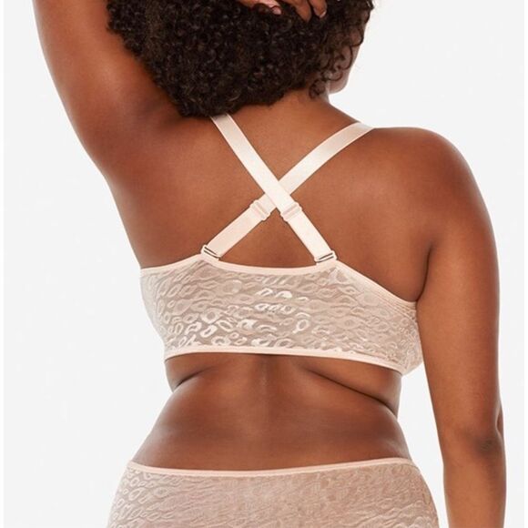 Ruby Ribbon Allure Sheer Demiette Bra Shell Nwt Size 34 - Picture 4 of 5